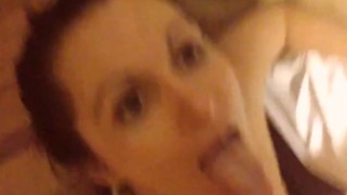 Mamada con crema hasta el final! Que deliciosa verga!