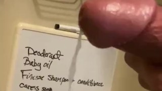 Jerking Off In Bathroom While Family Members In Other Room! 🤫🍆💦