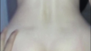 I fuck my white stepcousin with my BBC in my stepsister's bed. Cum inside (Creampie)