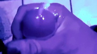 Cum load Under a black light