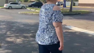 Hot Horny Big Ass SSBBW Milf Mom Caught Publicly In Car, Boobs Out, Black Guy Jerking Off, JOI, POV