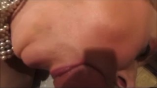 Deep throat husbands cock