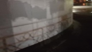 guy masturbates in the city center. EXTREME