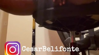 Beating my dick while my best friend is in the other room! Check out my (OnlyFans for full videos!)