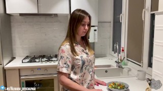 HOT Stepmom decided to help her Stepson finish. - Your cock has grown a lot since I met your father.