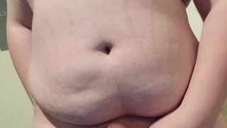 Chubby Twink strips and Masturbating while showing of Body