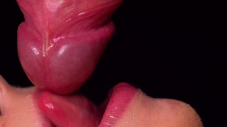 CLOSE UP: BEST Milking Mouth for your DICK! Sucking Cock ASMR, Tongue and Lips blowjob