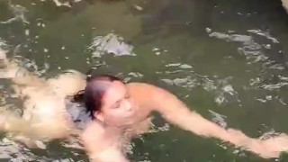 Nude swimming sexy latina