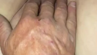 Stranger plays with my tits and pussy while i suck him