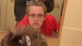 Backshots in her bathroom