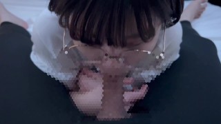 変態彼女「出していいよ...」精子欲しさにお願いして口いっぱいにして飲みこんでごっくん♡ cum in mouth gokkun