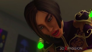 A cute gamer girl gets her ass fucked hard by a sexy dickgirl in the gaming bedroom