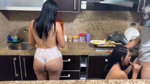 My Milf and my mature are the same and they both like to cook in Bikinis