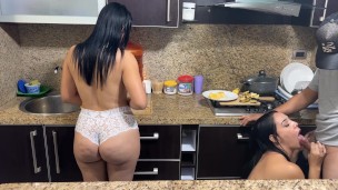 My Milf and my mature are the same and they both like to cook in Bikinis