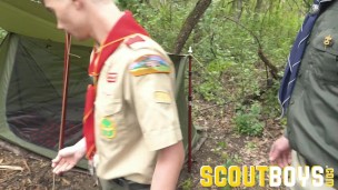Twink Scout Bare Plowed By Scoutmaster