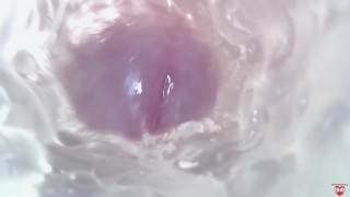 Sweet creampie in vagina. Super internal camera