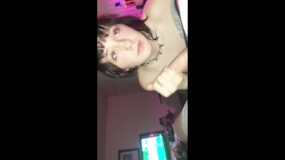Cute emo chick sucks and fucks me good