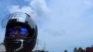 Riding to a shoot she's got her in