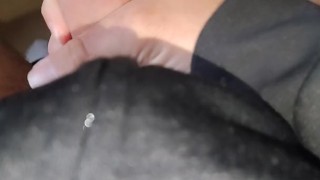 So much precum from this uncut cock that u can hear me wank