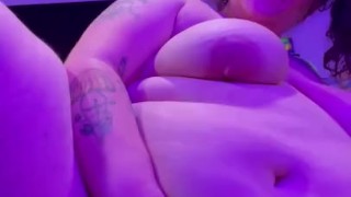Cute tattooed BBW rubs fat pussy to orgasm (sound removed due to copyright)