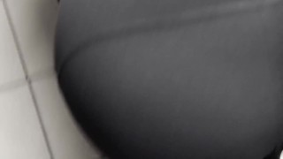 Pawg thick teen gf teases and bends over in tight leggings