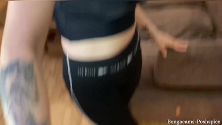 P.O.V.  "Stop grumbling, let me suck you" Slutty Stepdaughter Fucks Like a Whore.(with subs)