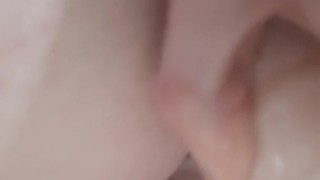 Gay twink fucking himself with huge dildo