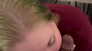 Slut tells her bf shes going to work just to suck dick