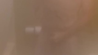 Masturbating and a steamy mirror