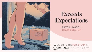 Trying out a strapless strapon with my girlfriend [audio sex stories] [lesbian] [femdom]