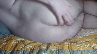 Lay in on my side and slapping my butt