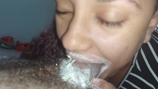 my mouth smudged with so much cum sperm, cum inside my mouth i love creampie in my throat🍆🥛🥛🥛💋