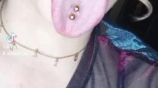 Showing off my tongue tricks with my big long tongue