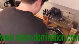 stocking goddess humiliate her cleaning boy