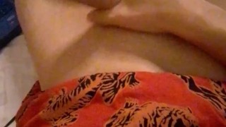 Twink masturbates hard and cums after a long day at work