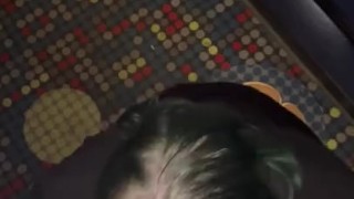 Public/Pov sloppy deep throat in the movies