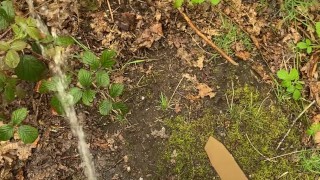 Watering The Weeds With HOT PISS In The Forest