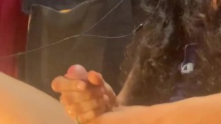 double hand storking cumming hard! look at this monster CUM!