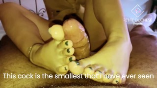 MILF discovers you Peeping you got what you deserve. Footjobed by a MILF