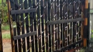 You won't run away from me! The MASKED man cums and moans from orgasm! Horror