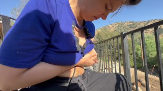 I invite my neighbor over drink hot milk out of my tit