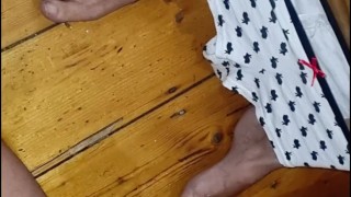 Cum on my panties and feet