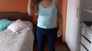 Take out your dick, jerk off and cum on my tits, ask for a beautiful 58-year-old stepmother