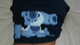 My neighbor fucks me hard on all fours and I want his juicy milk in my face