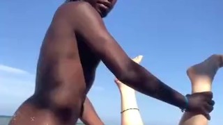 WHITE GIRL GETS BBC ON JAMACIAN BEACH ALL POSITIONS