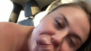 Big Tit Slut Sucks Off Uber Driver - Ava Nicks