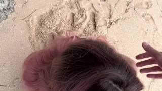 I did not notice that the condom broke while he was fucking me in a cave on the beach