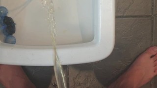 Pissing with the perfect cock