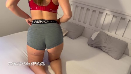 DRY HUMP - Can you resist my big booty in NIKE PRO SHORTS ?