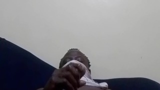 SOLO JERKING OFF THE 28CM LONG CURVED DIVK